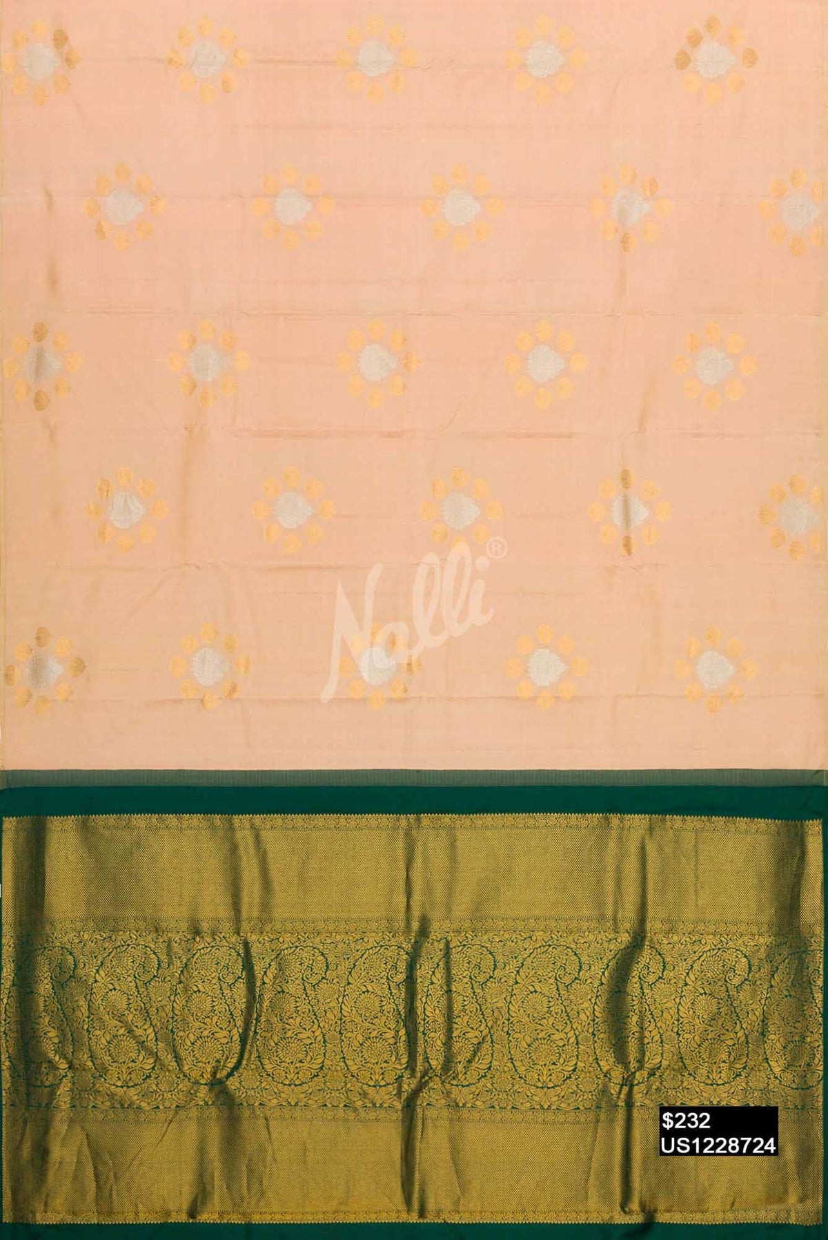 Sandal Kanchipuram Silk Saree