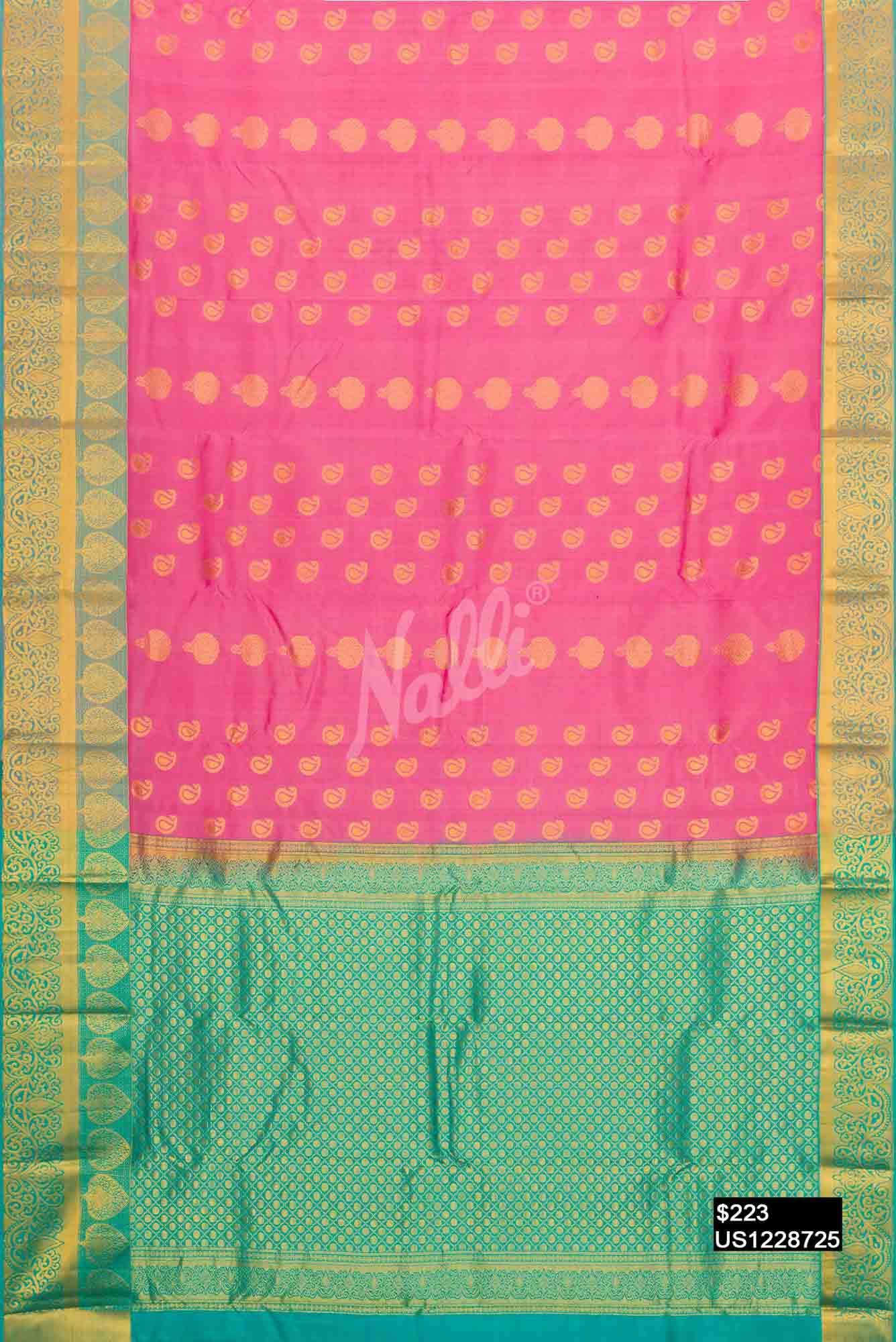 Pink Kanchipuram Silk Saree