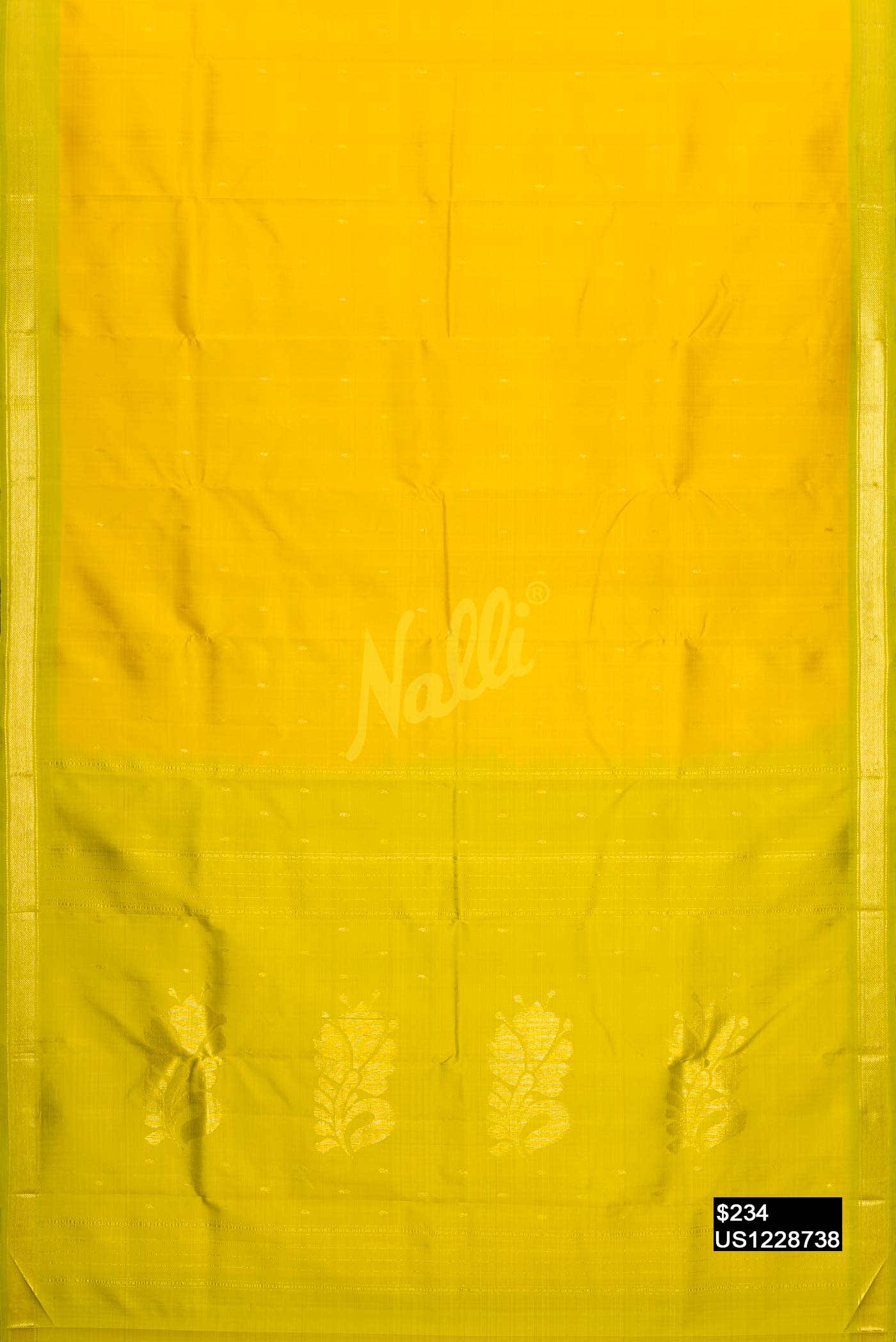 Yellow Kanchipuram Silk Saree