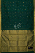 Bottle Green Kanchipuram Silk Saree