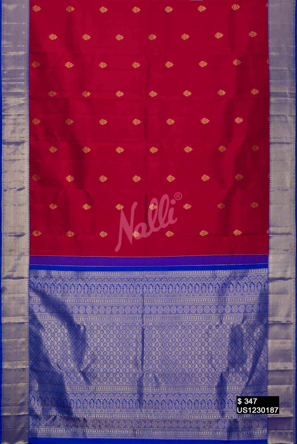 Maroon Kanchipuram Silk Saree