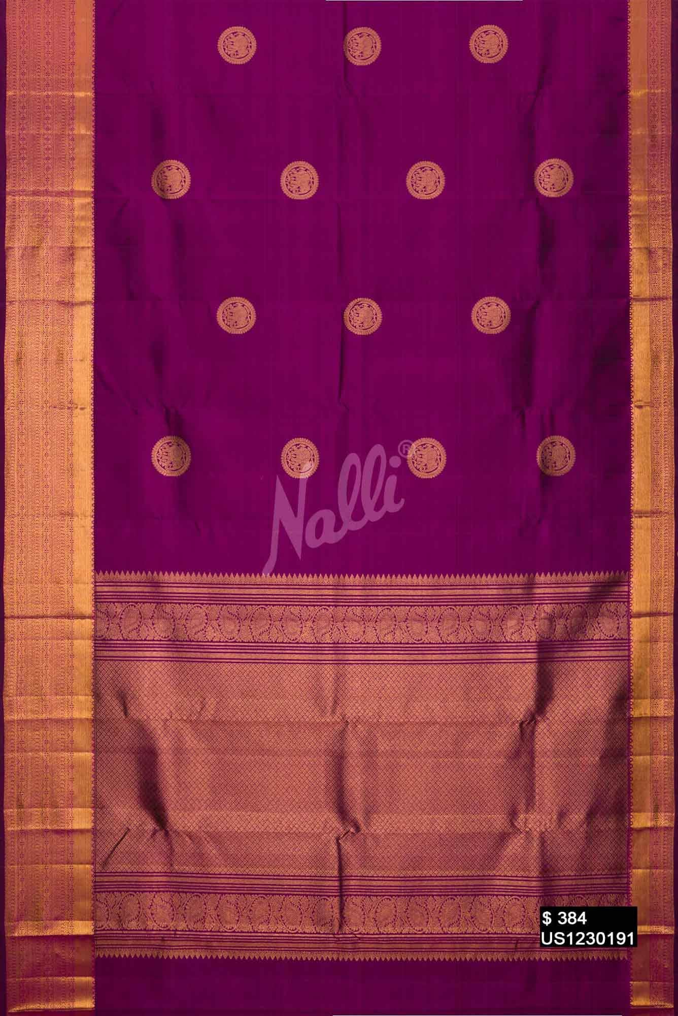 Magenta Kanchipuram Silk Saree