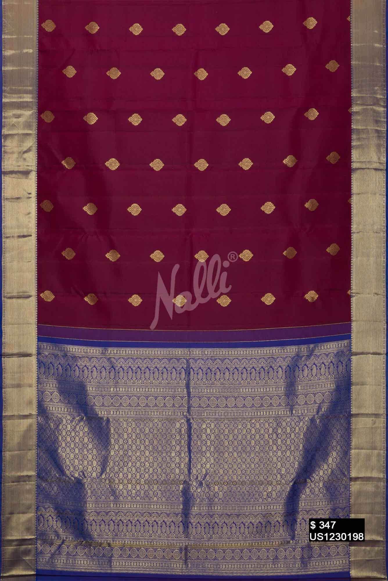 Magenta Kanchipuram Silk Saree