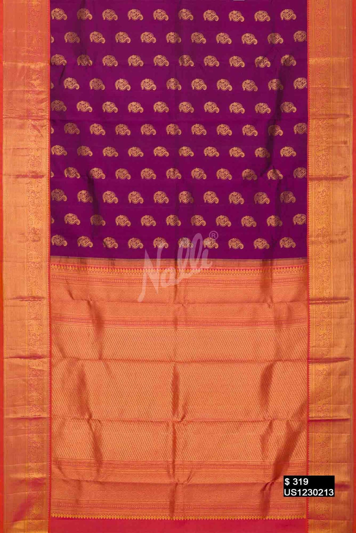 Magenta Kanchipuram Silk Saree