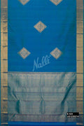 Peacock Blue Kanchipuram Silk Saree