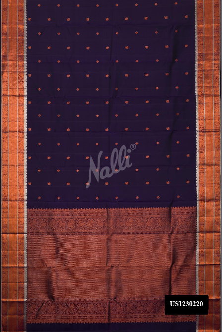 Navy Blue Kanchipuram Silk Saree