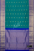 Peacock Blue Kanchipuram Silk Saree