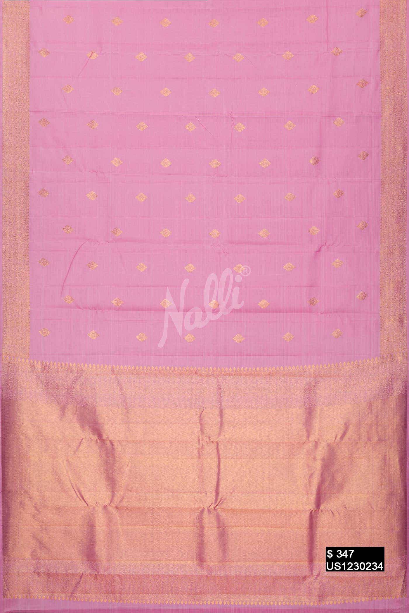 Pink Kanchipuram Silk Saree
