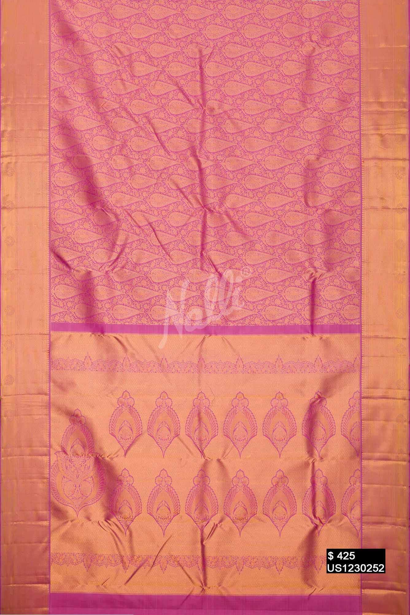 Pink Kanchipuram Silk Saree