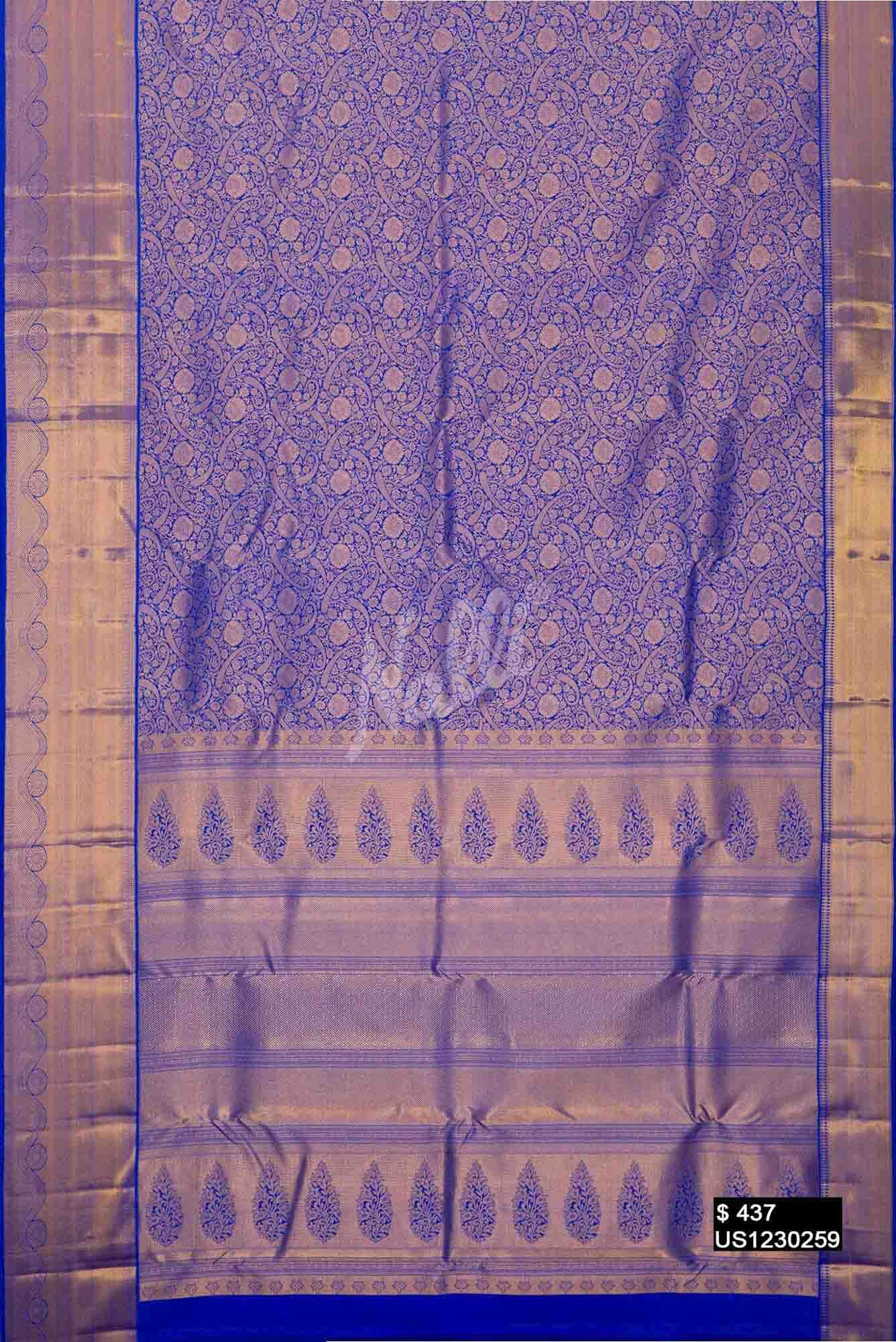 Royal Blue Kanchipuram Silk Saree