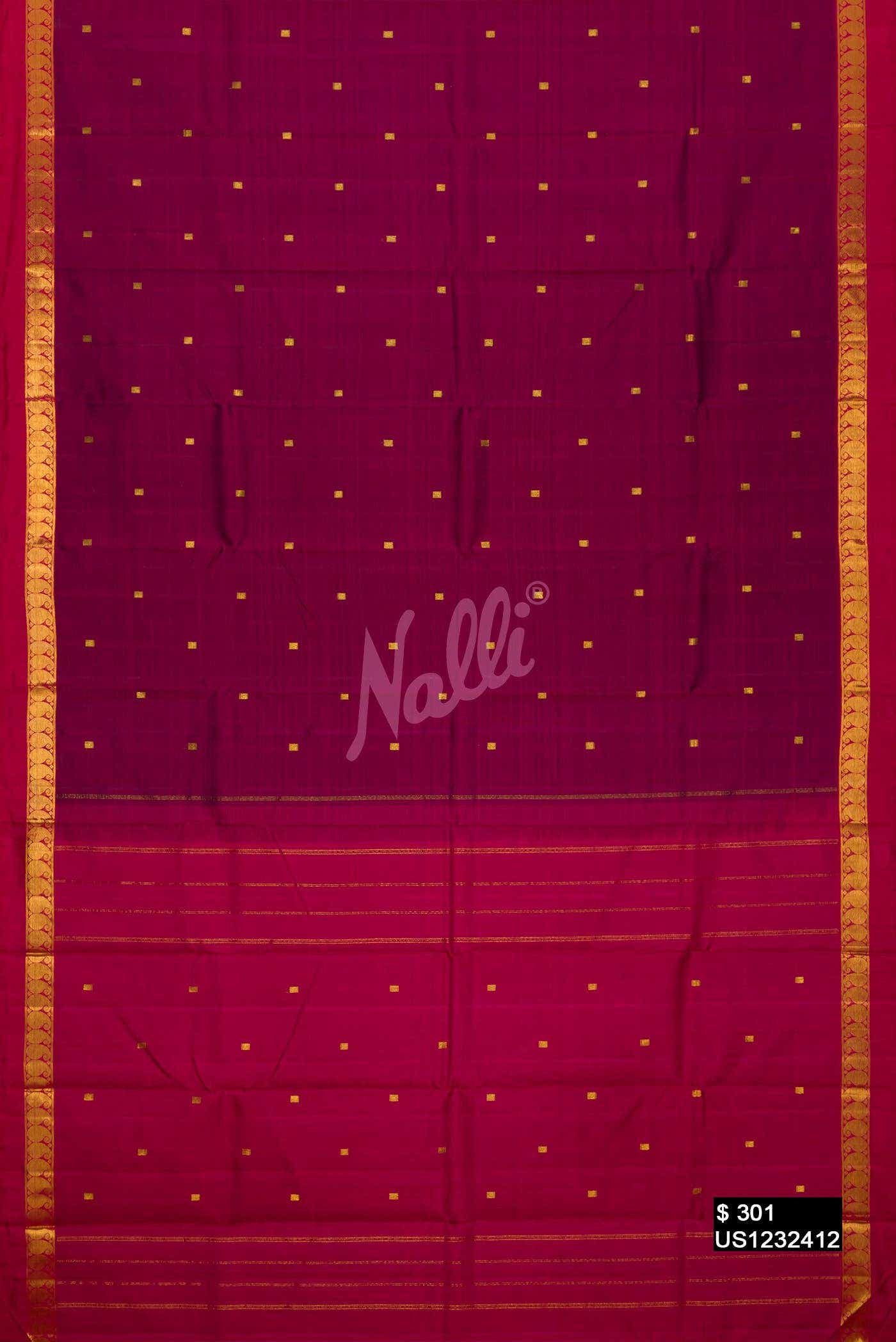 Magenta Kanchipuram Silk Saree