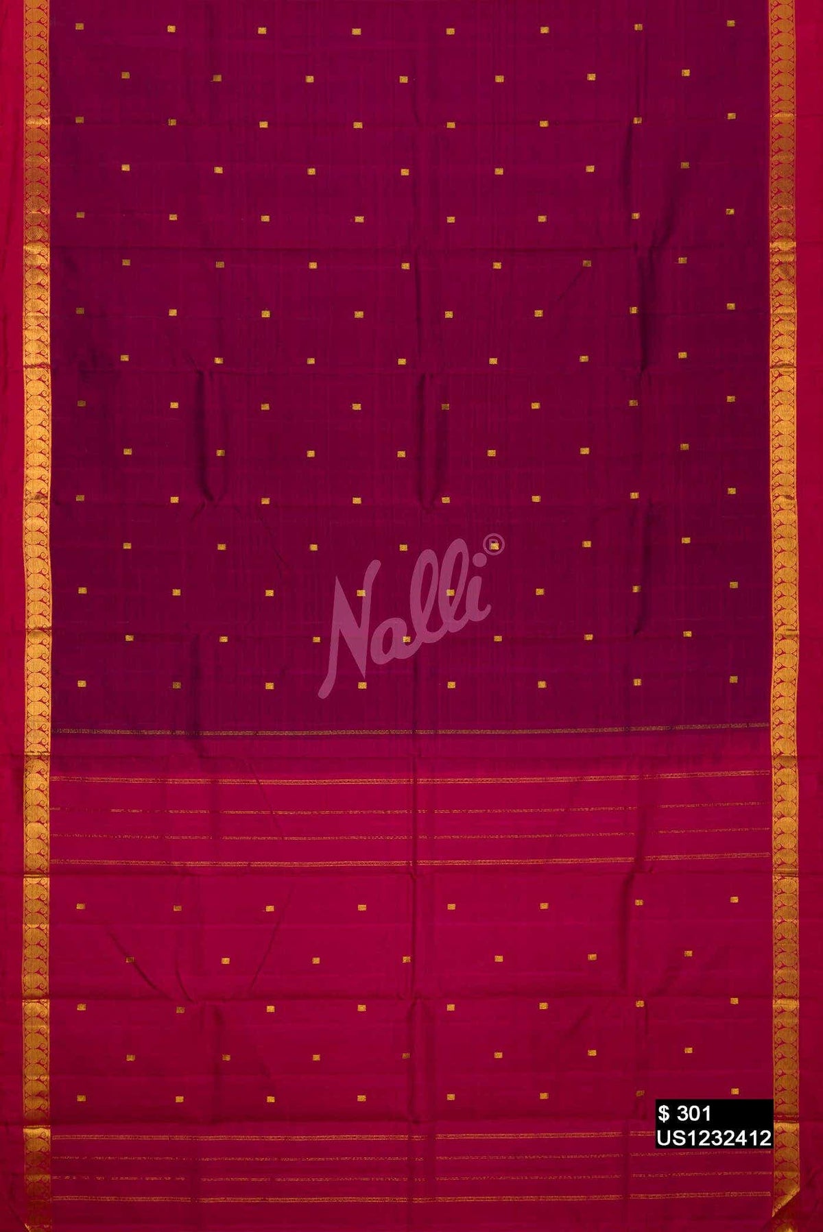 Magenta Kanchipuram Silk Saree