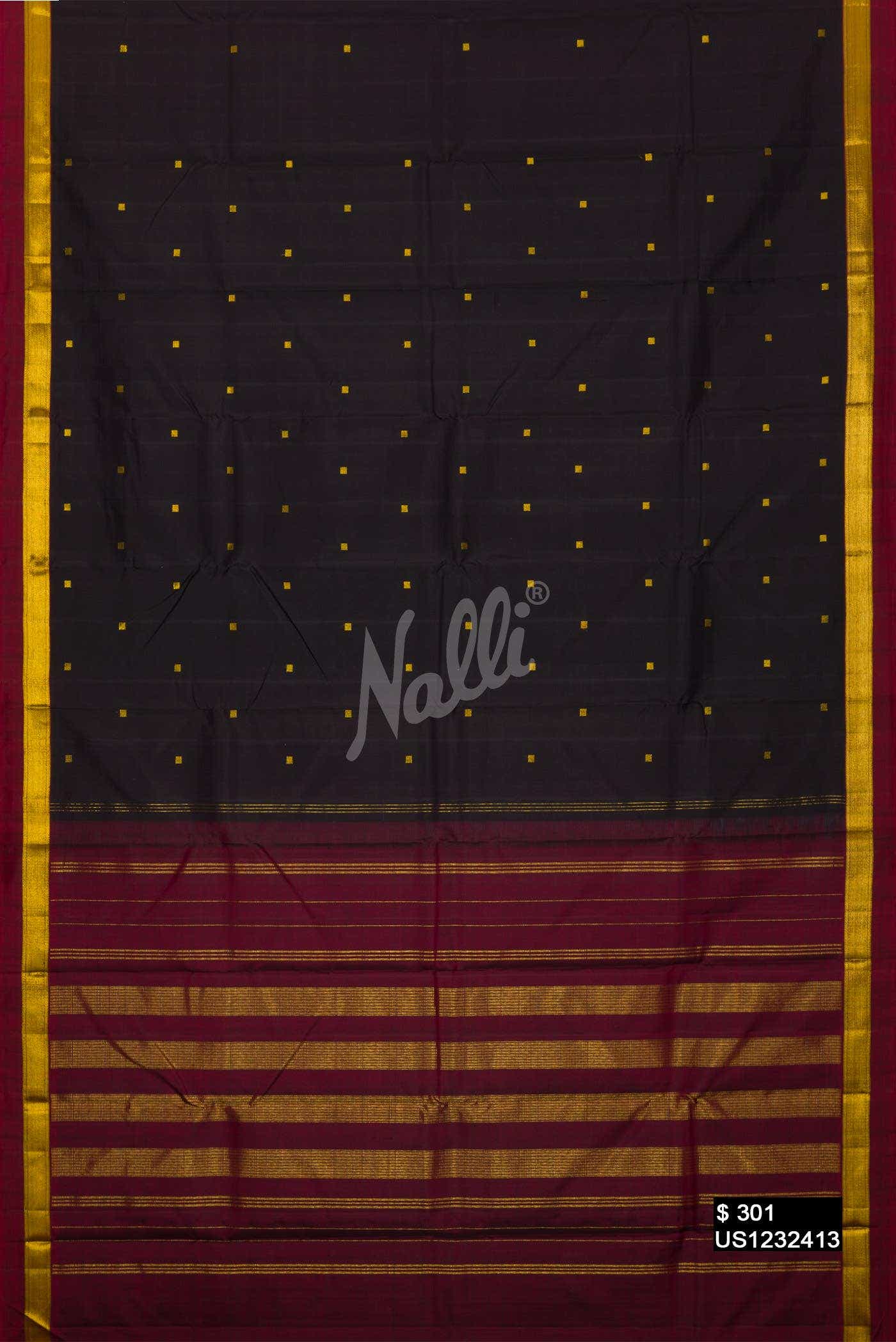 Black Kanchipuram Silk Saree