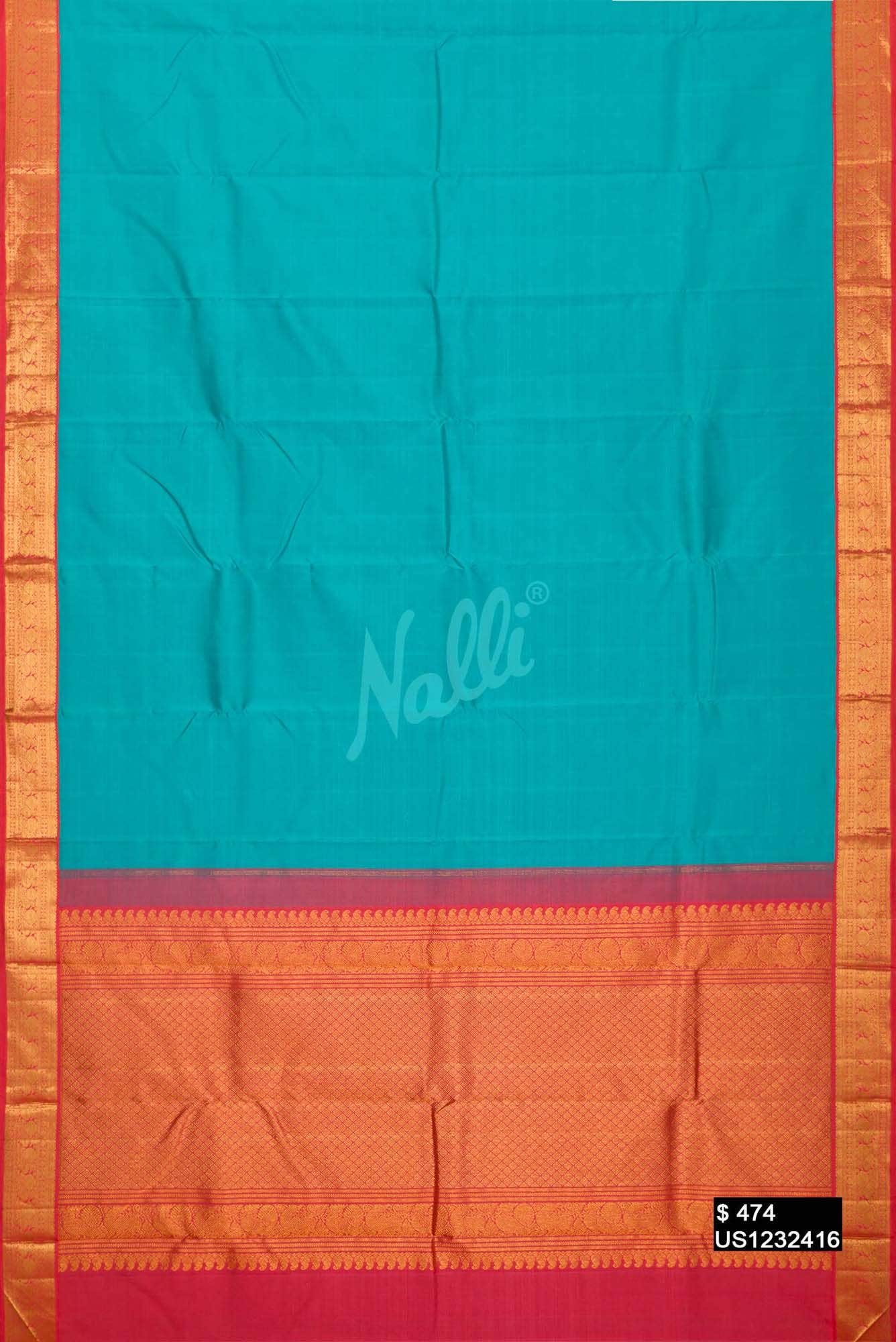 Sandal Kanchipuram Silk Saree
