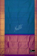 Peacock Blue Kanchipuram Silk Saree