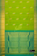 Parrot Green Kanchipuram Silk Saree