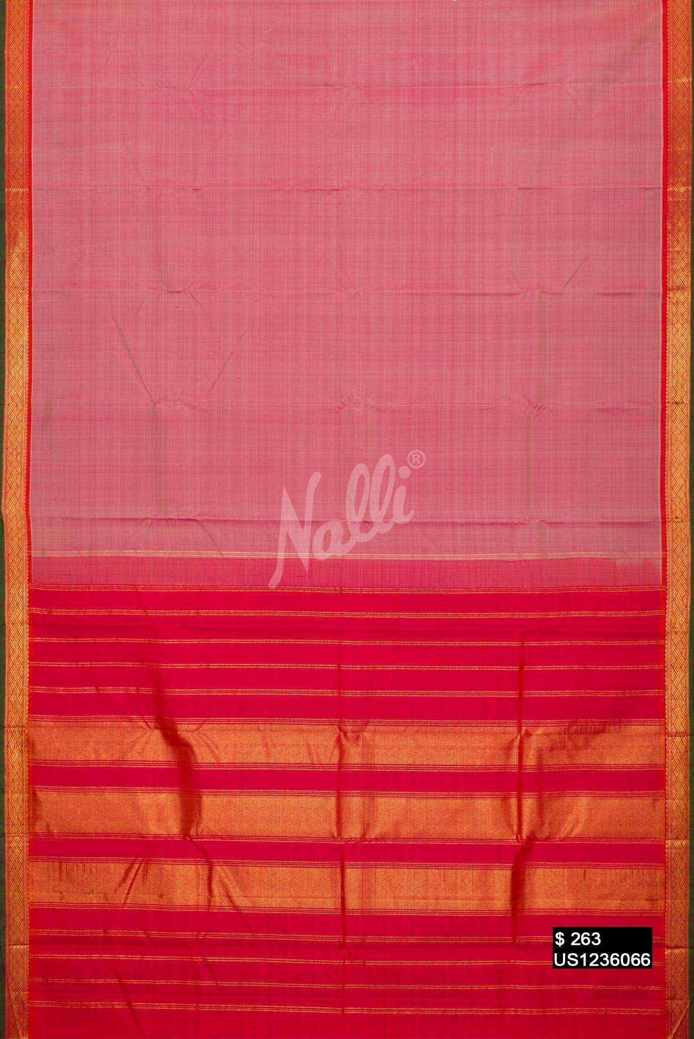 Pink Kanchipuram Silk Saree