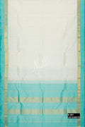 Off White Kanchipuram Silk Saree
