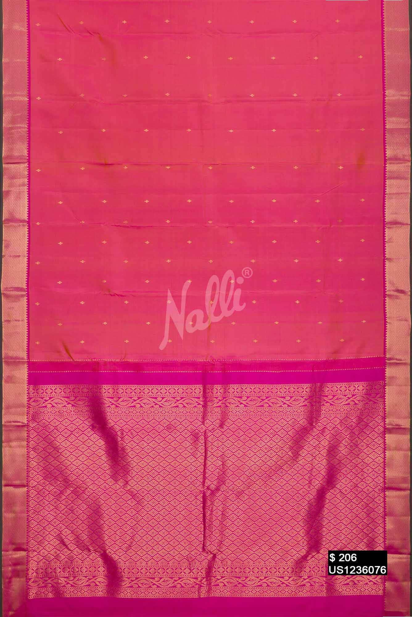 Orange Kanchipuram Silk Saree