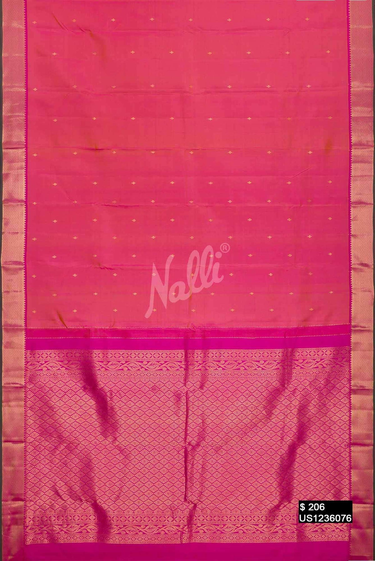 Orange Kanchipuram Silk Saree