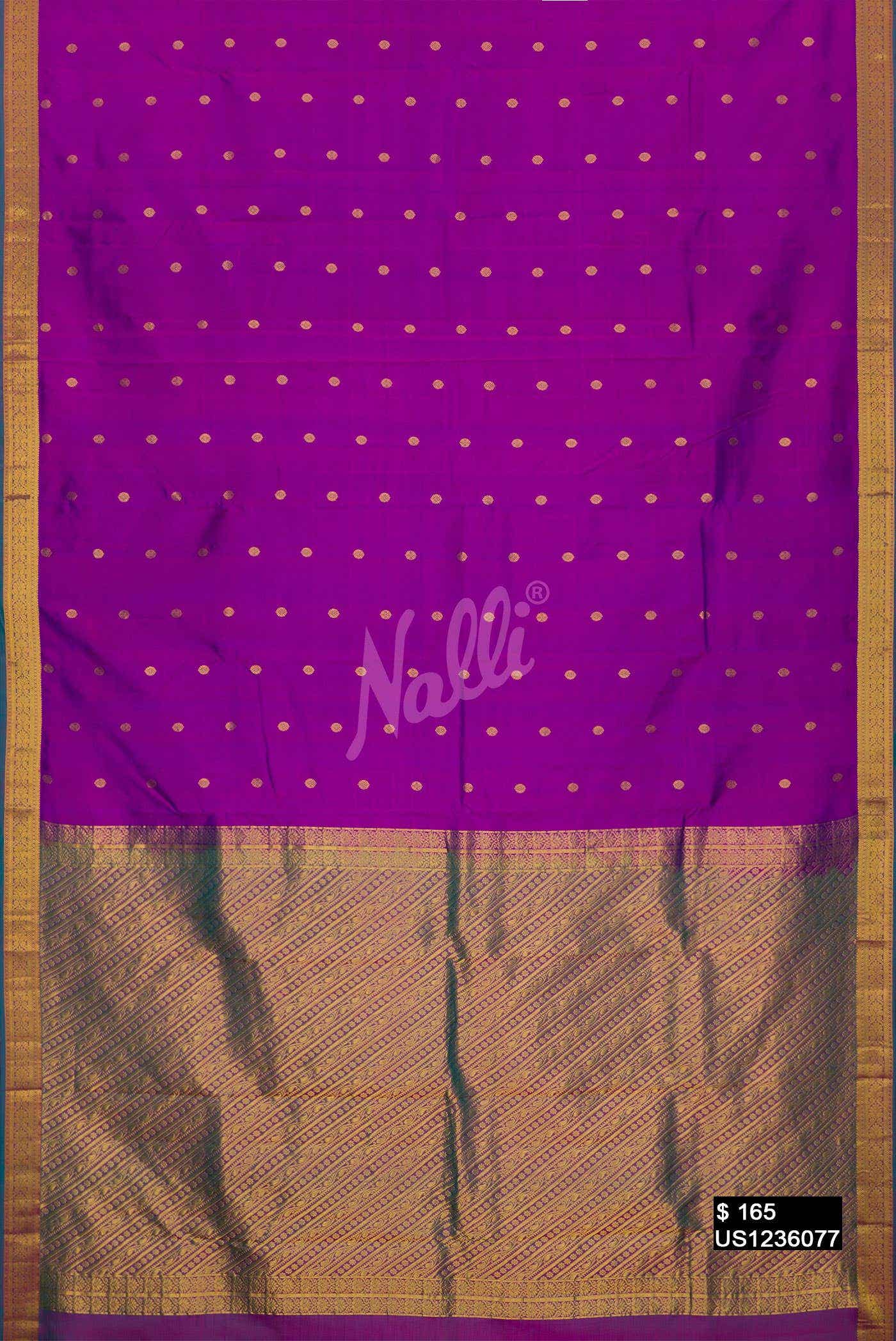 Purple Kanchipuram Silk Saree