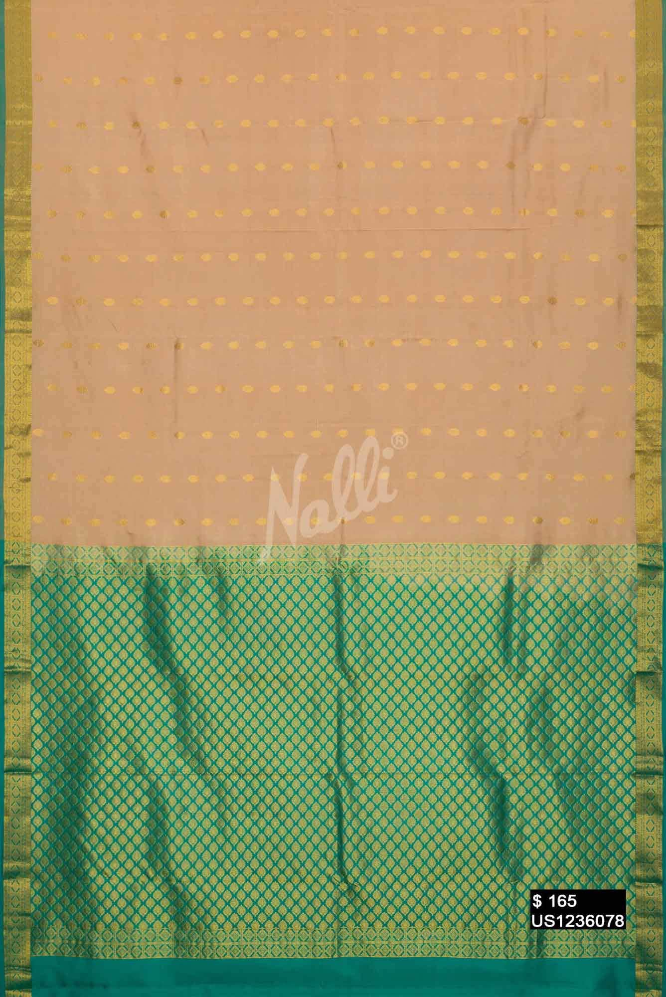 Sandal Kanchipuram Silk Saree