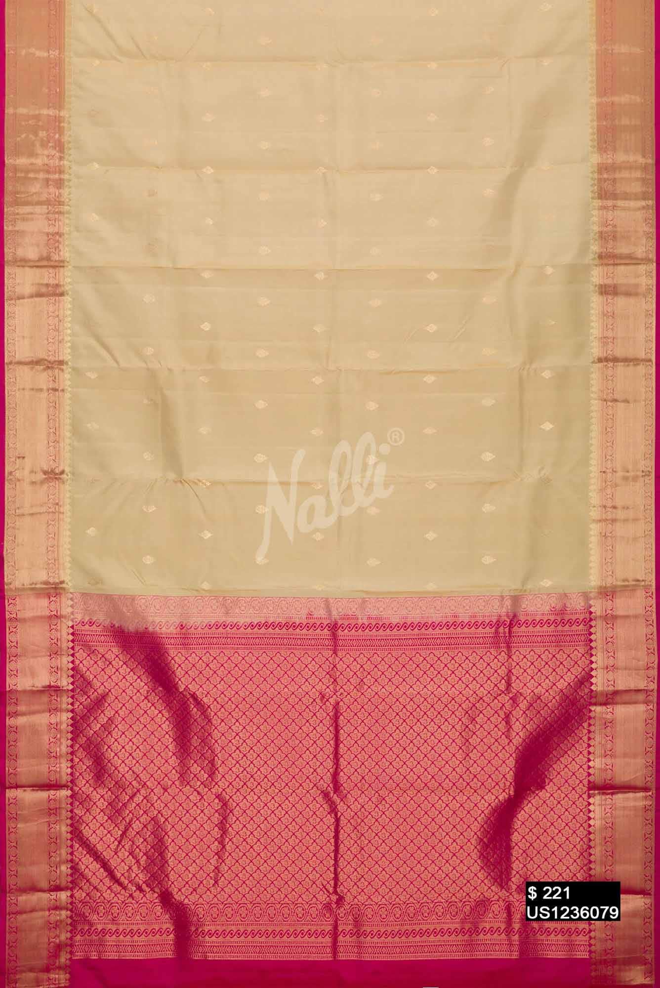 Sandal Kanchipuram Silk Saree