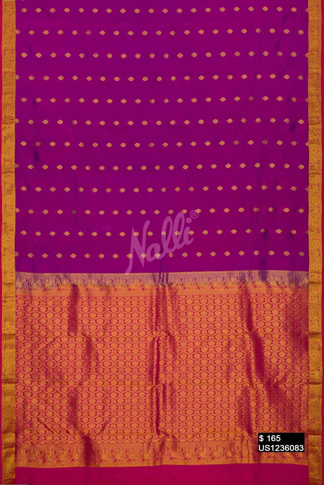 Purple Kanchipuram Silk Saree