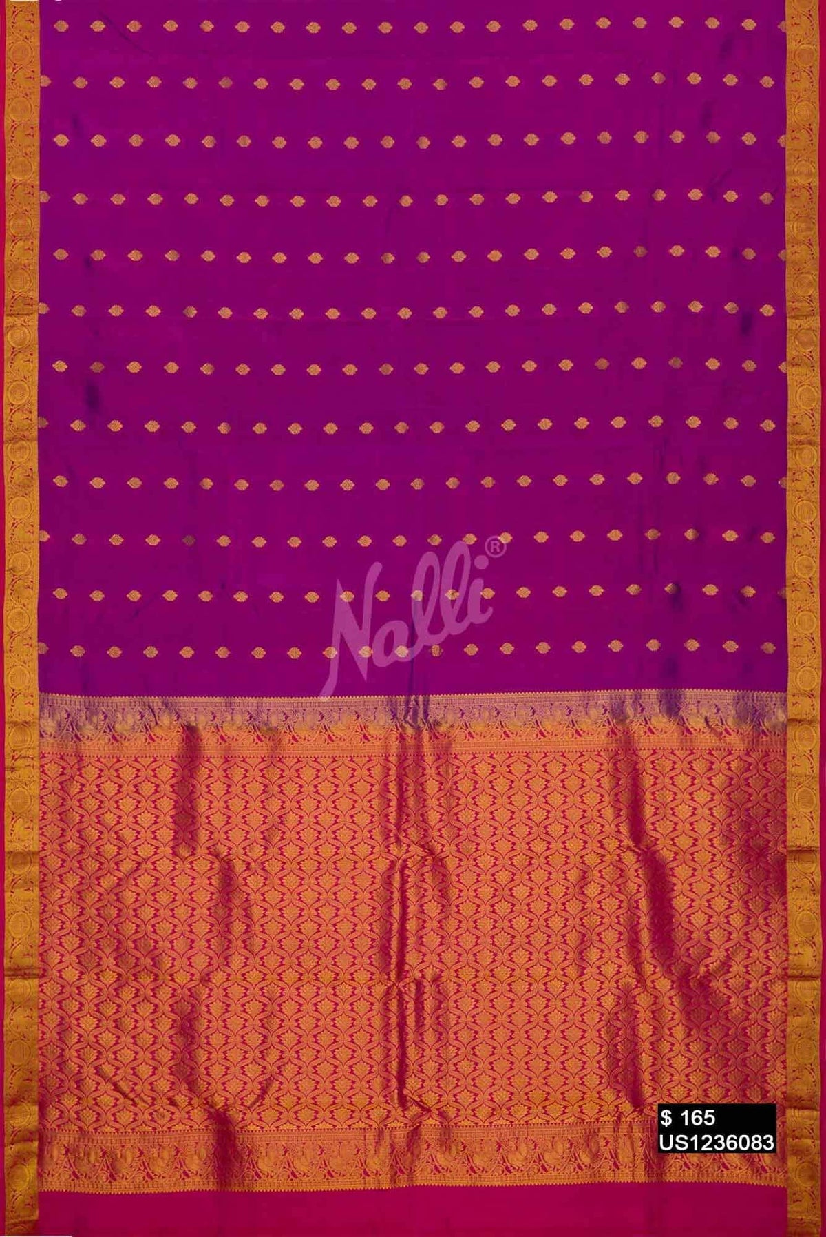 Purple Kanchipuram Silk Saree