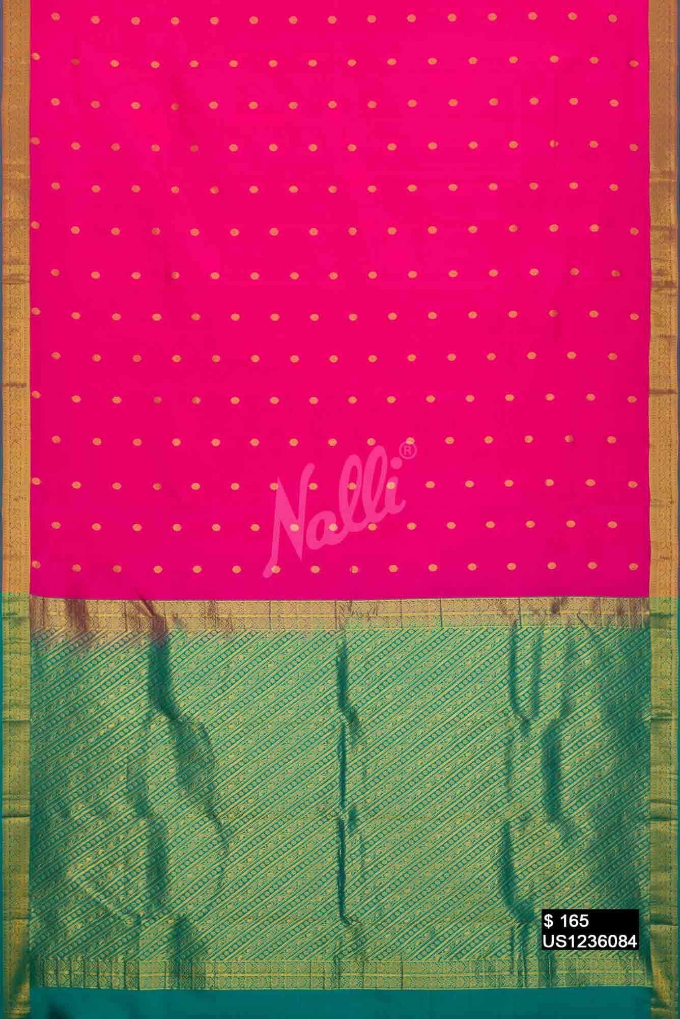 Pink Kanchipuram Silk Saree