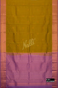 Mehandi Green Kanchipuram Silk Saree
