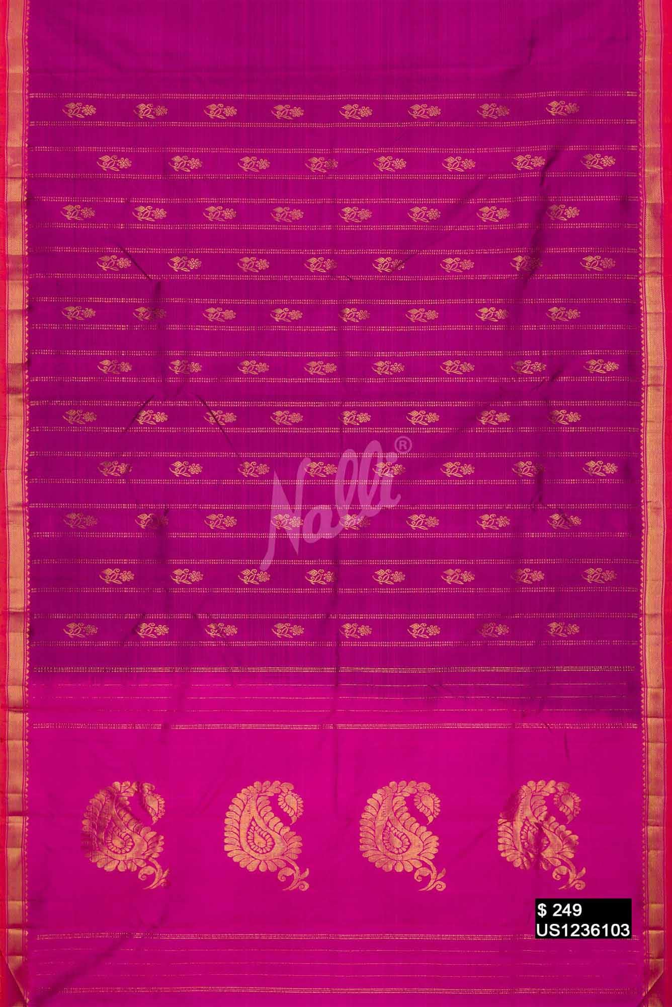 Purple Kanchipuram Silk Saree