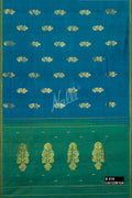 Peacock Blue Kanchipuram Silk Saree