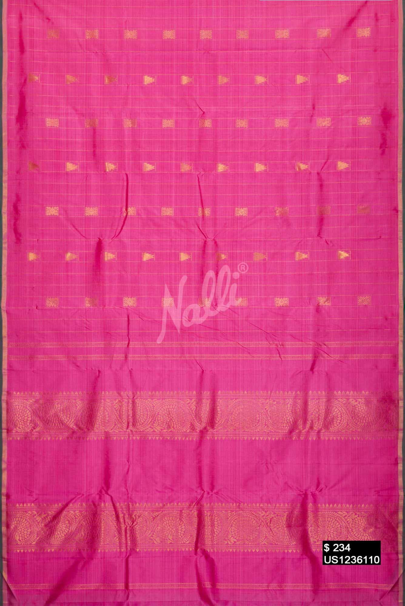 Pink Kanchipuram Silk Saree
