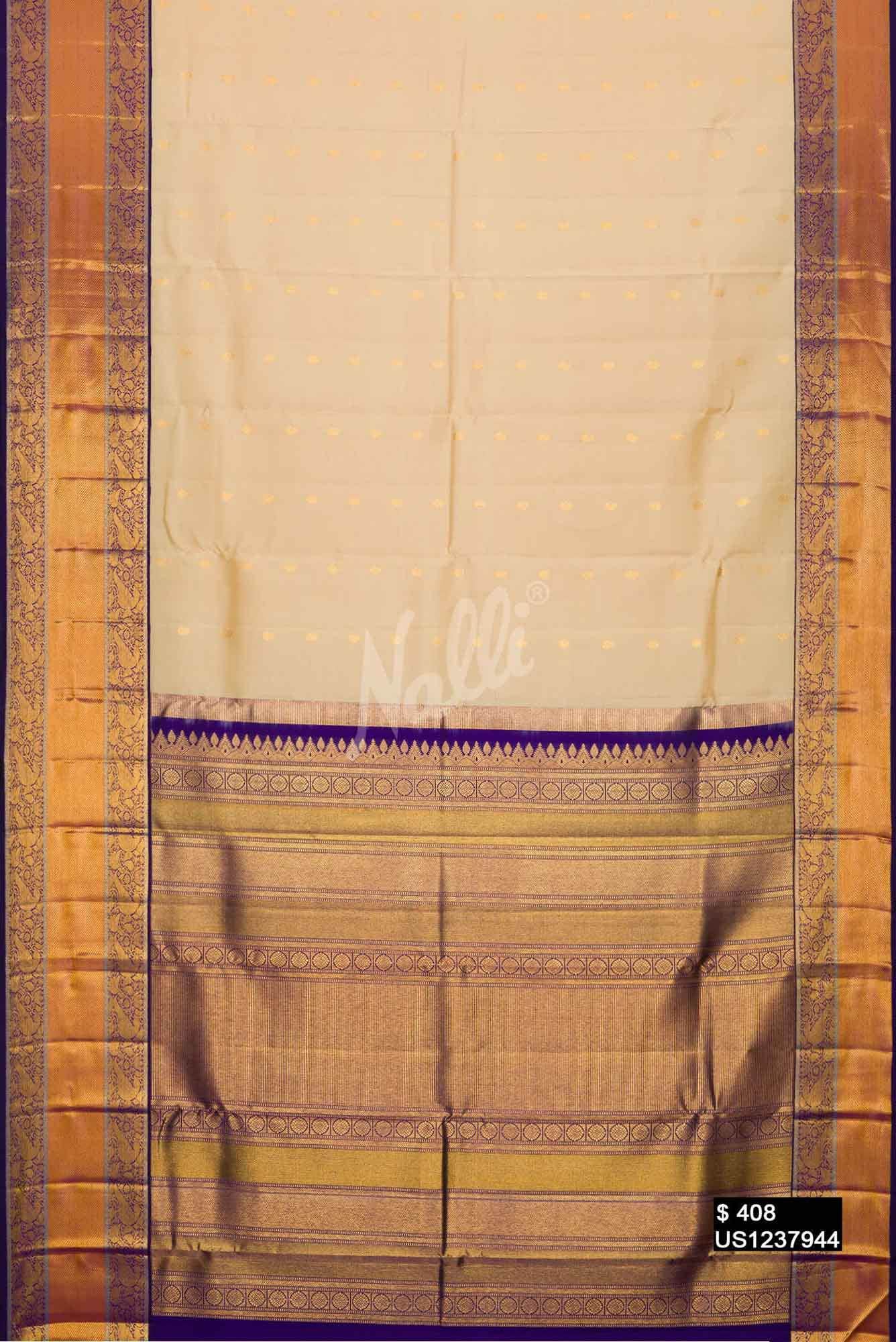 Sandal Kanchipuram Silk Saree