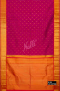 Dark Pink Kanchipuram Silk Saree