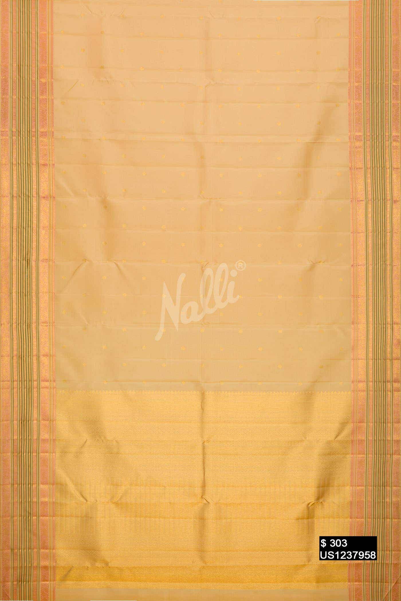 Sandal Kanchipuram Silk Saree