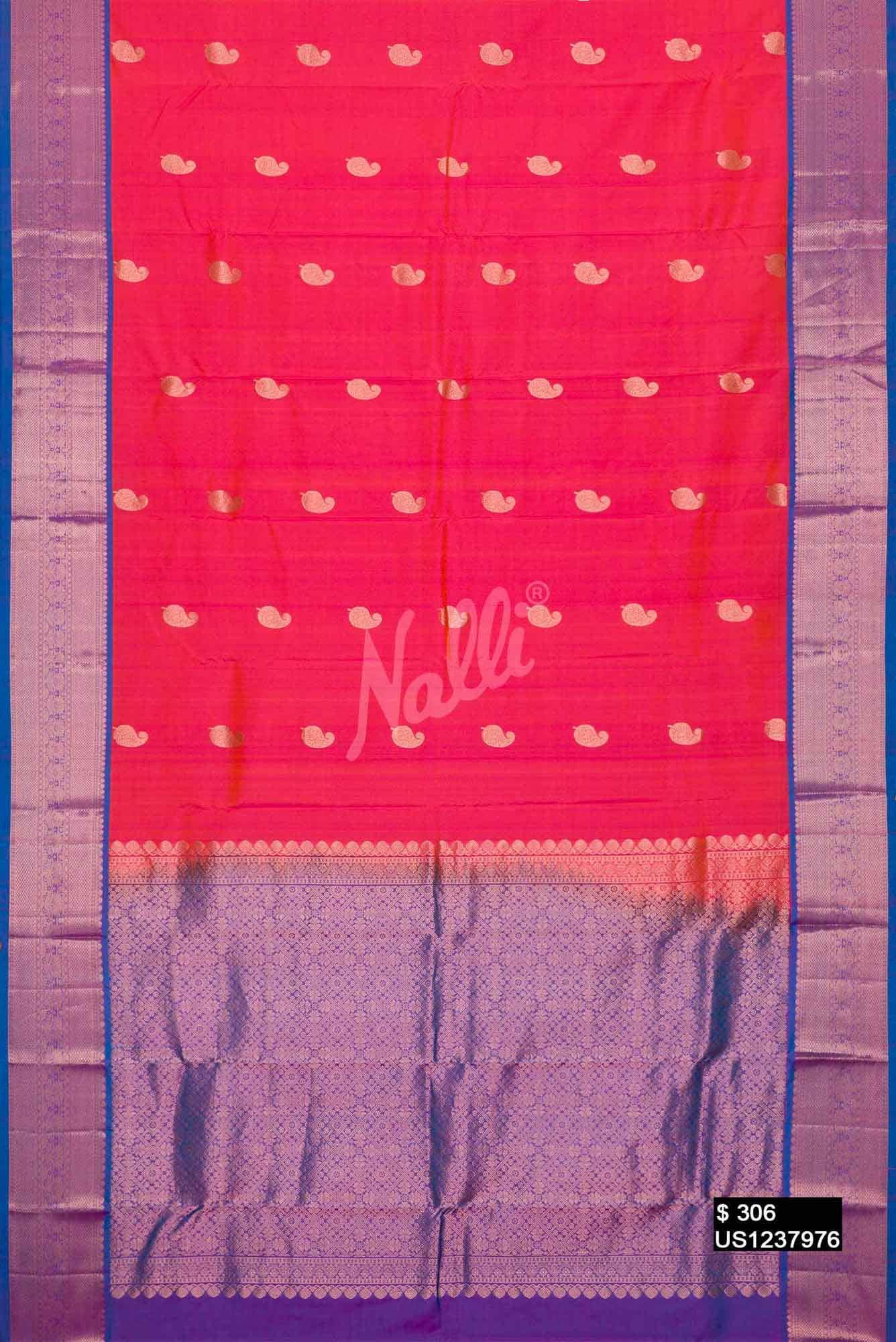 Orange Kanchipuram Silk Saree