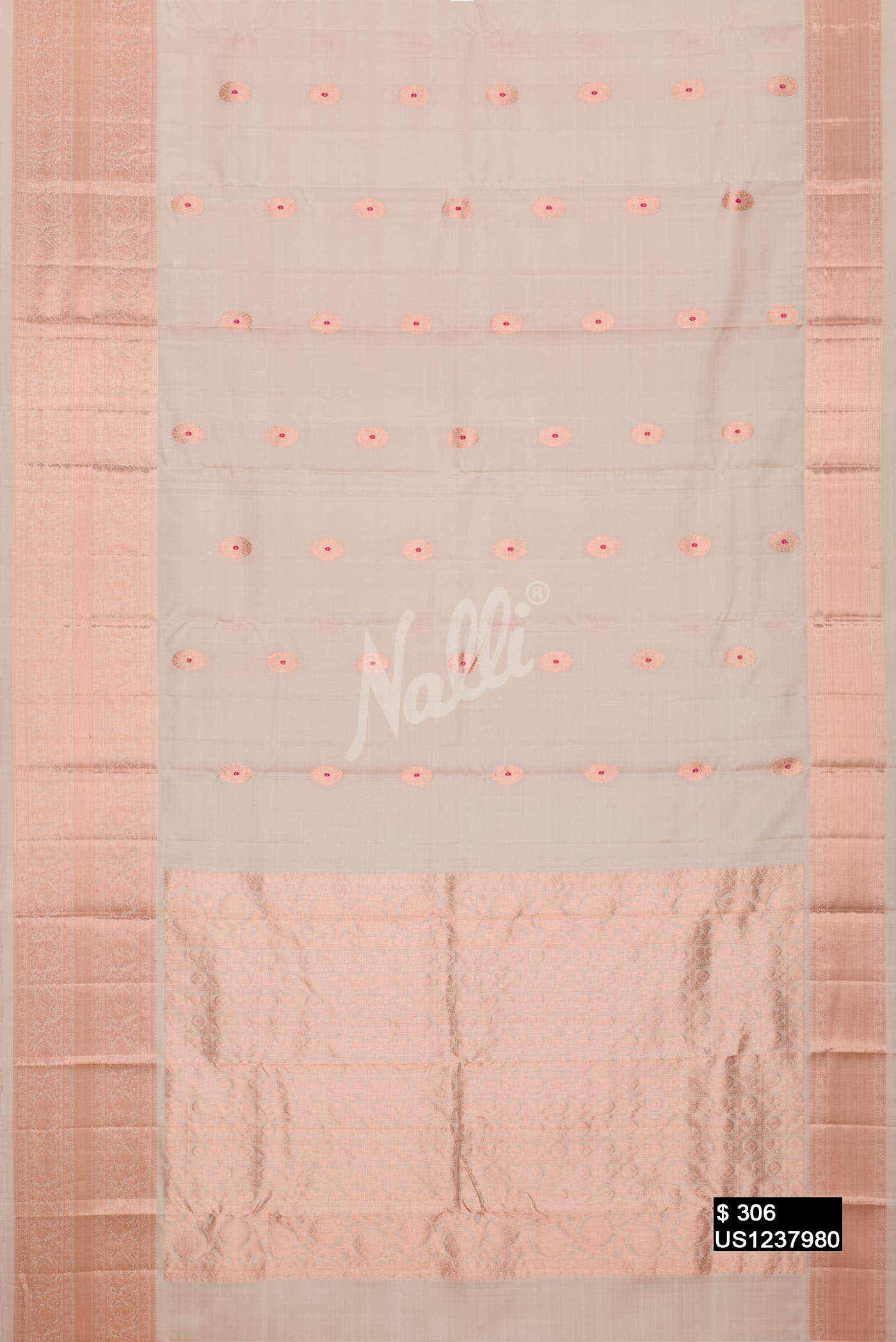 Rose Gold Kanchipuram Silk Saree