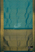 Peacock Blue Kanchipuram Silk Saree