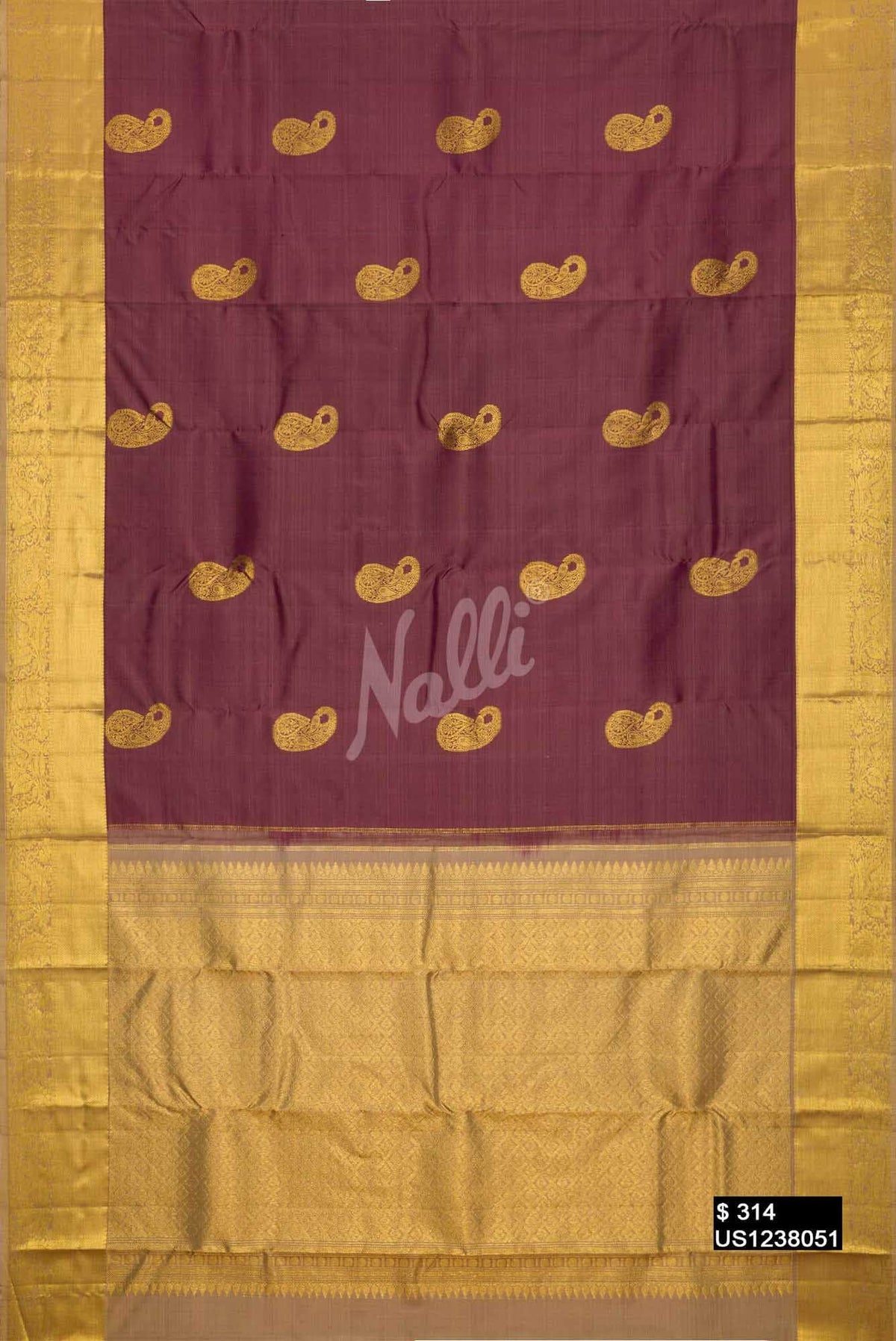 Purple Kanchipuram Silk Saree