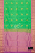 Parrot Green Kanchipuram Silk Saree