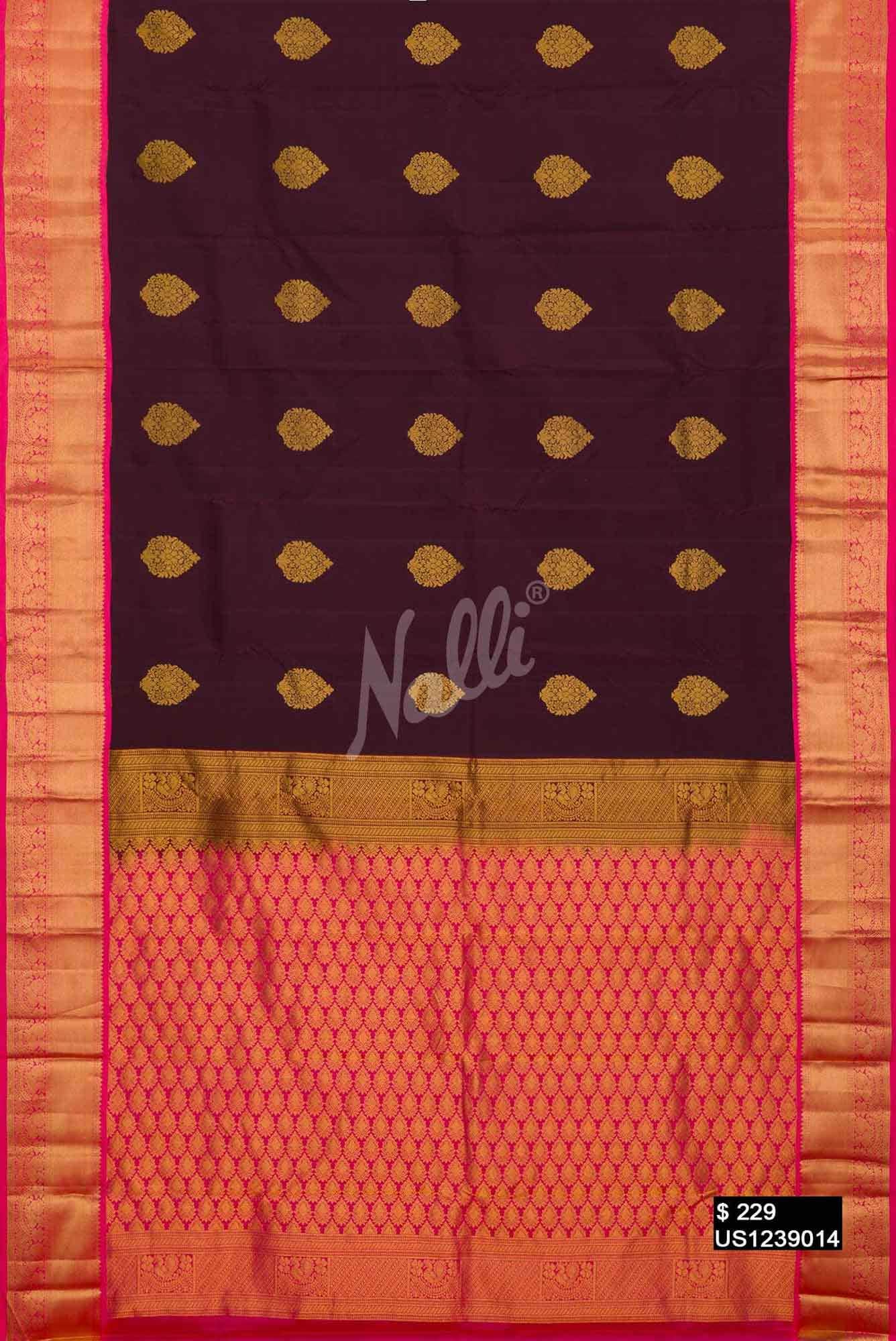 Maroon Kanchipuram Silk Saree