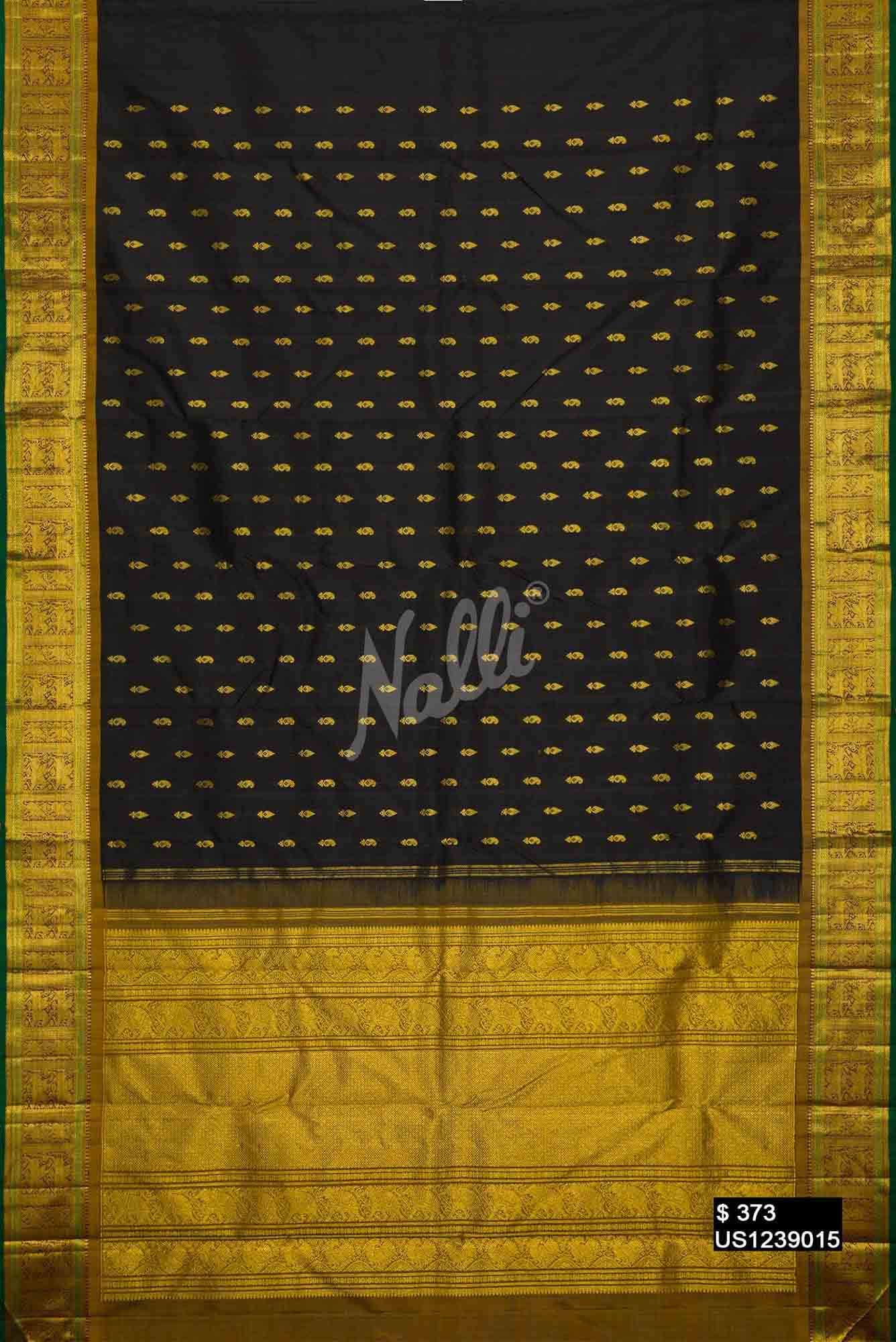 Black Kanchipuram Silk Saree