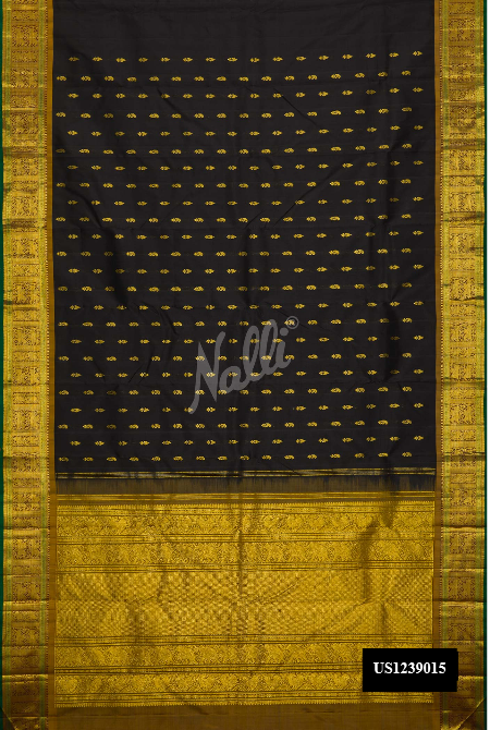 Black Kanchipuram Silk Saree
