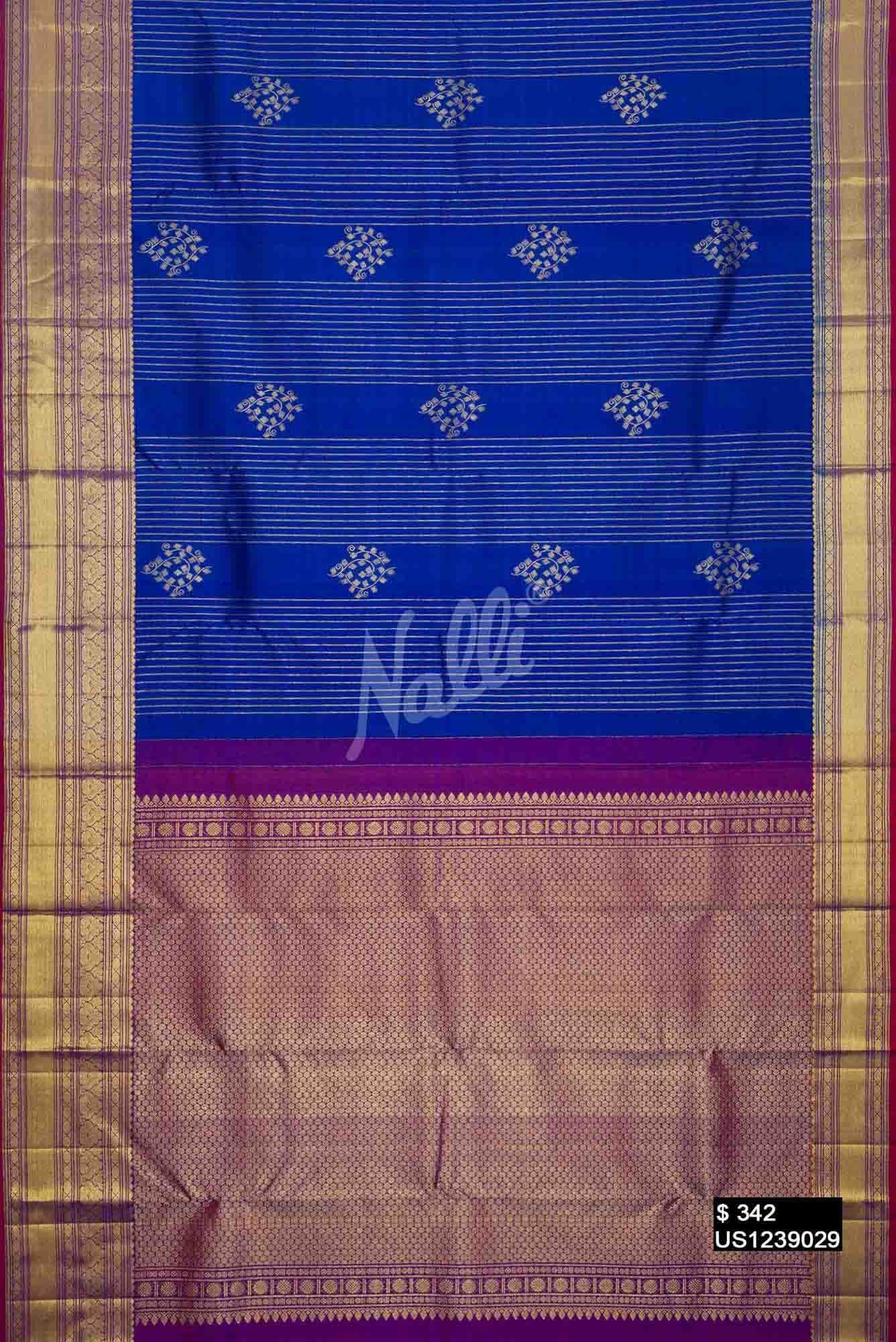 Royal Blue Kanchipuram Silk Saree