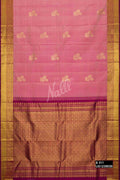 Rose Pink Kanchipuram Silk Saree