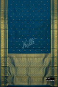 Peacock Blue Kanchipuram Silk Saree