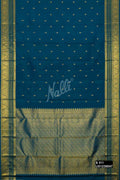 Peacock Blue Kanchipuram Silk Saree