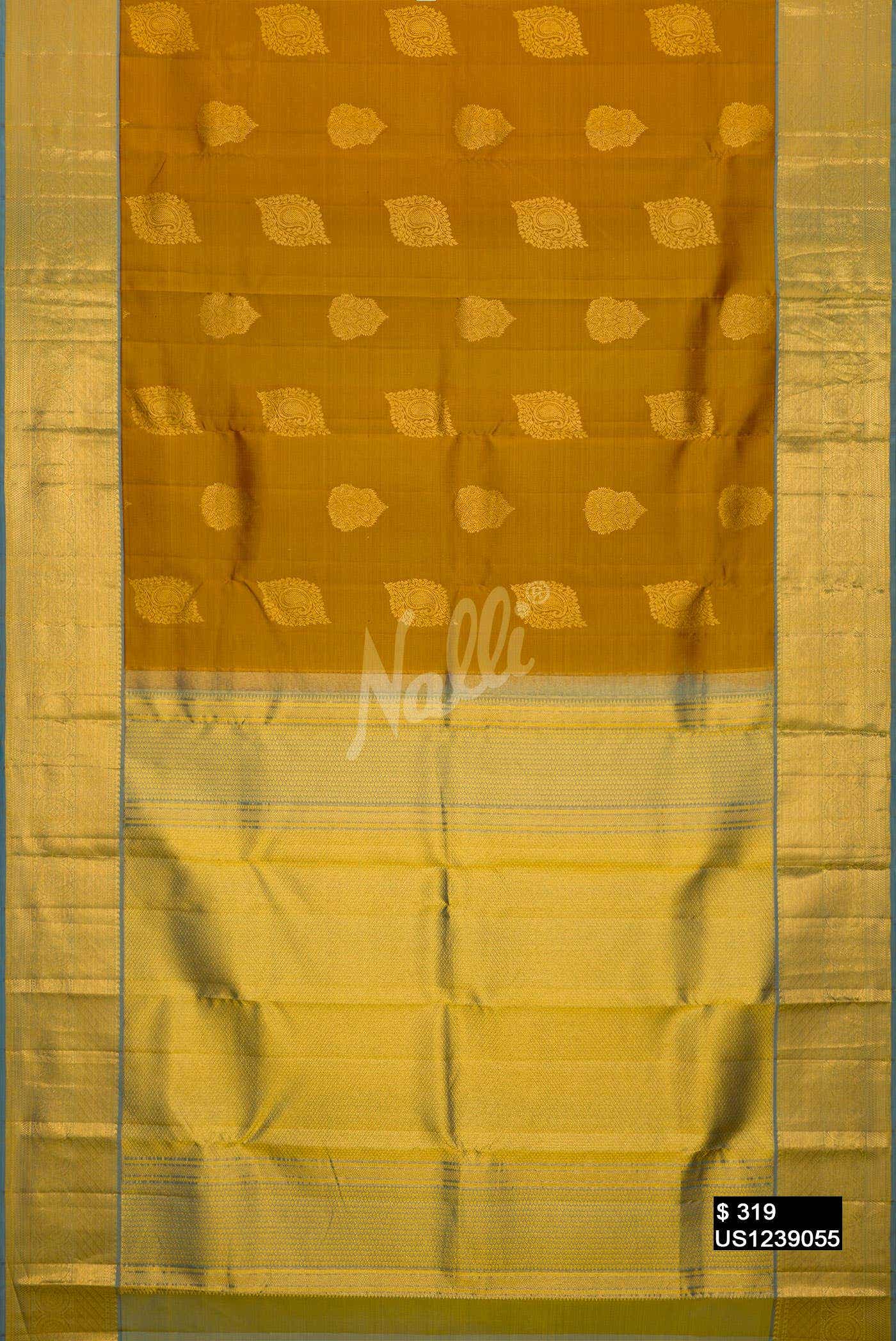 Gold Kanchipuram Silk Saree